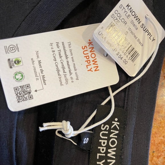 Known Supply Stella Cover Up, Tunic, Dress.Color:Washed Black. Small. - Picture 12 of 13